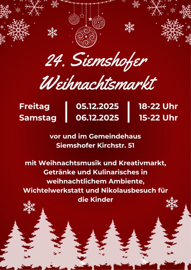Siemshofer Weihnachtsmarkt 2025